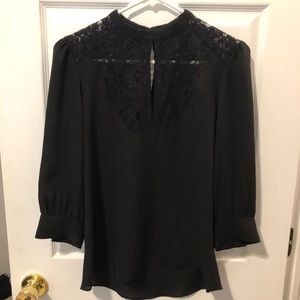 Express black lace shirt